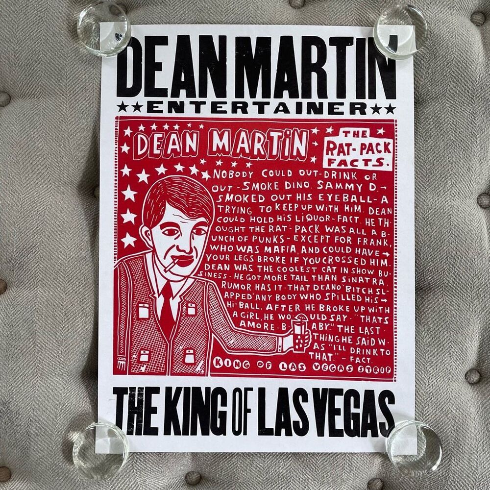 Art Archival Quality Print Dean Martin Rat Pack Wall Hanging Poster
